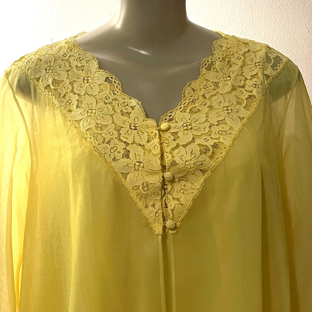 Vintage lingerie 2 piece set chiffon Sz M